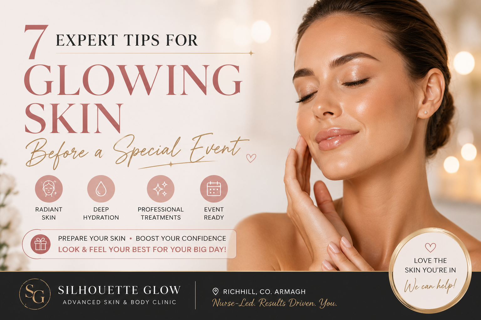 glowing skin before a special event